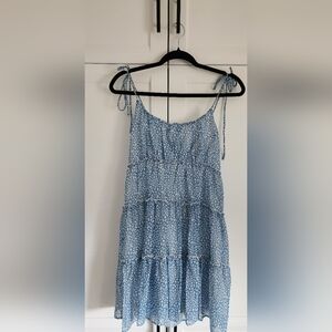 Blue and White Patterned Sundress